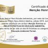 Certificado de Menção Honrosa