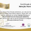 Certificado de Menção Honrosa